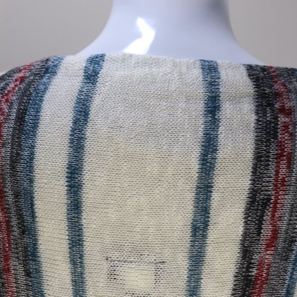 Torrid Striped Aztec Boho Open Front Fringe Sweater Vest, 1X - Picture 4 of 13